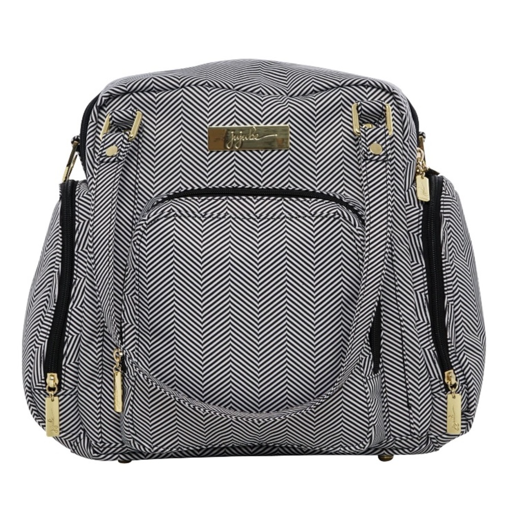 Ju-Ju-Be Black and White Chevron Backpack